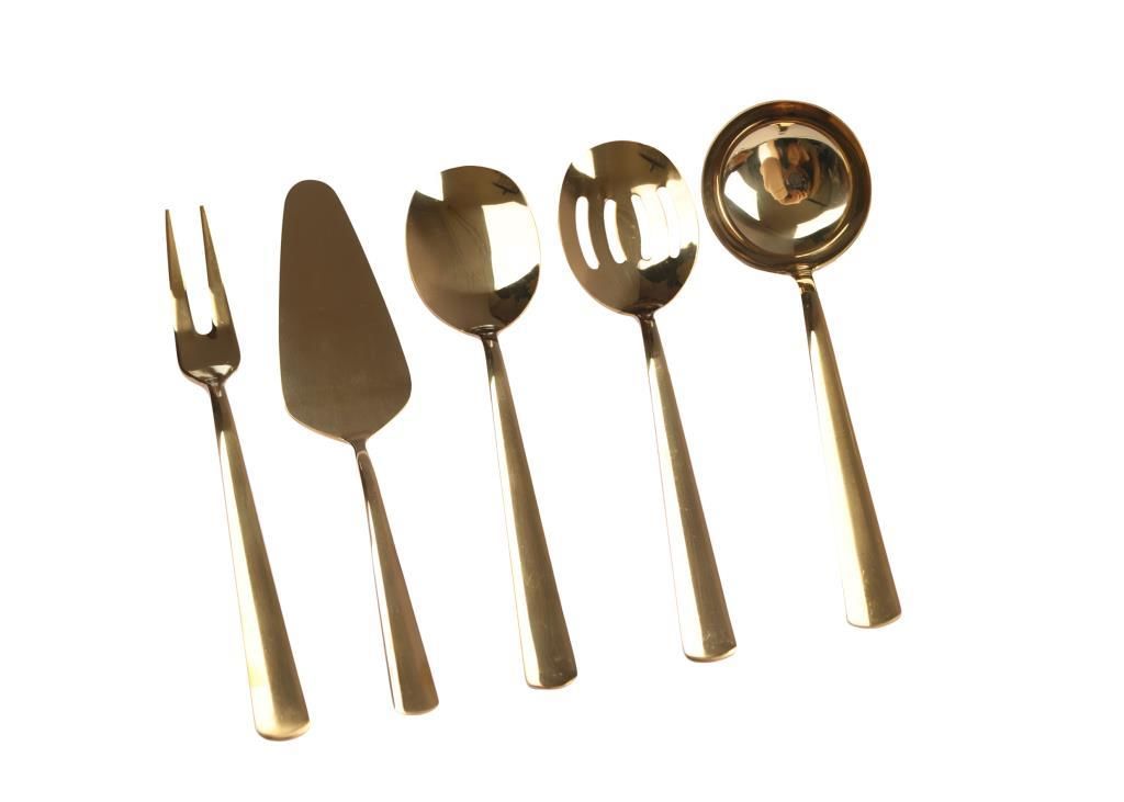 NAPOLİ GOLD 5 PARÇA SERVİS SETİ