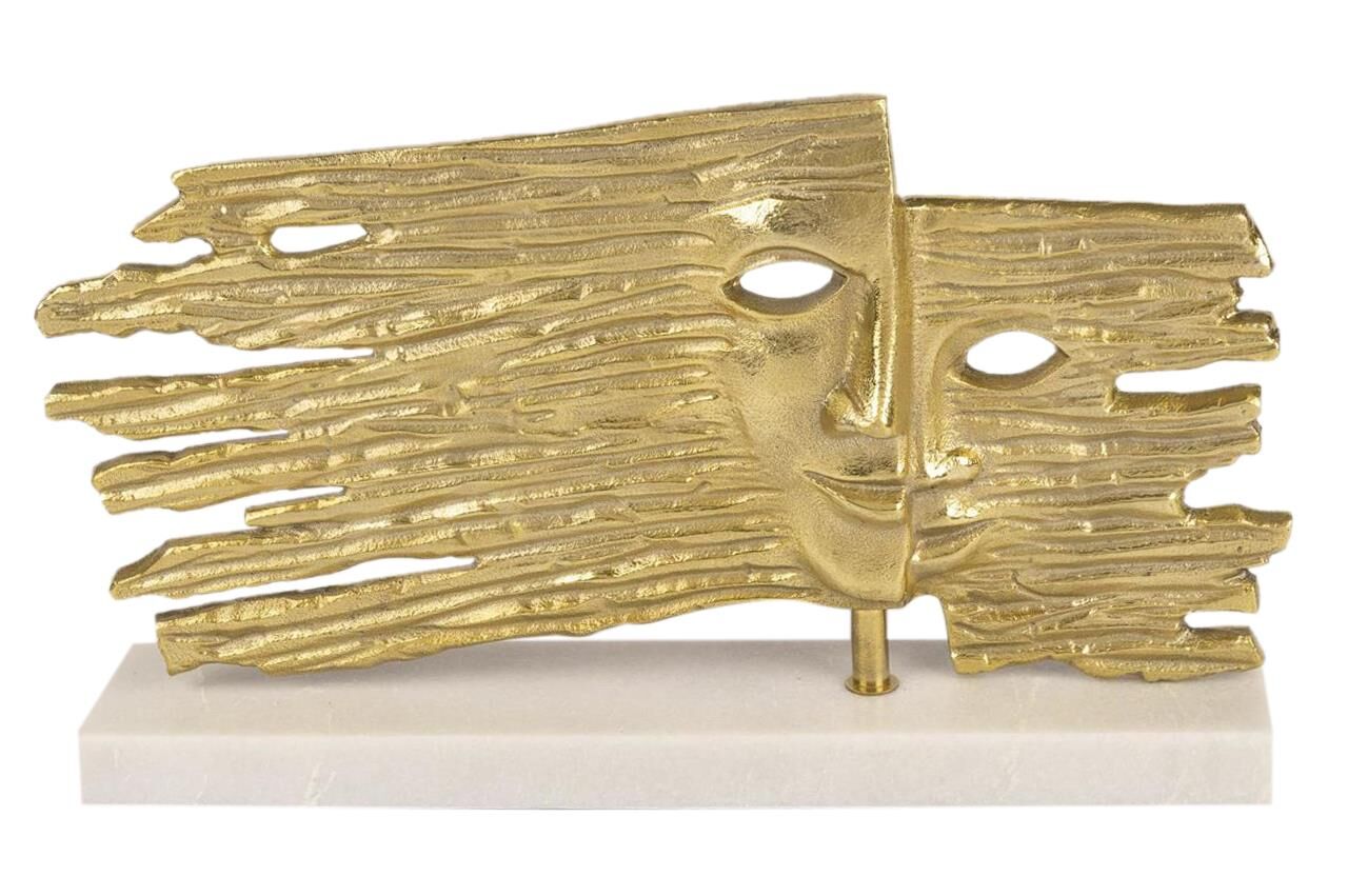 ALTIN METAL YÜZ OBJE 42CM