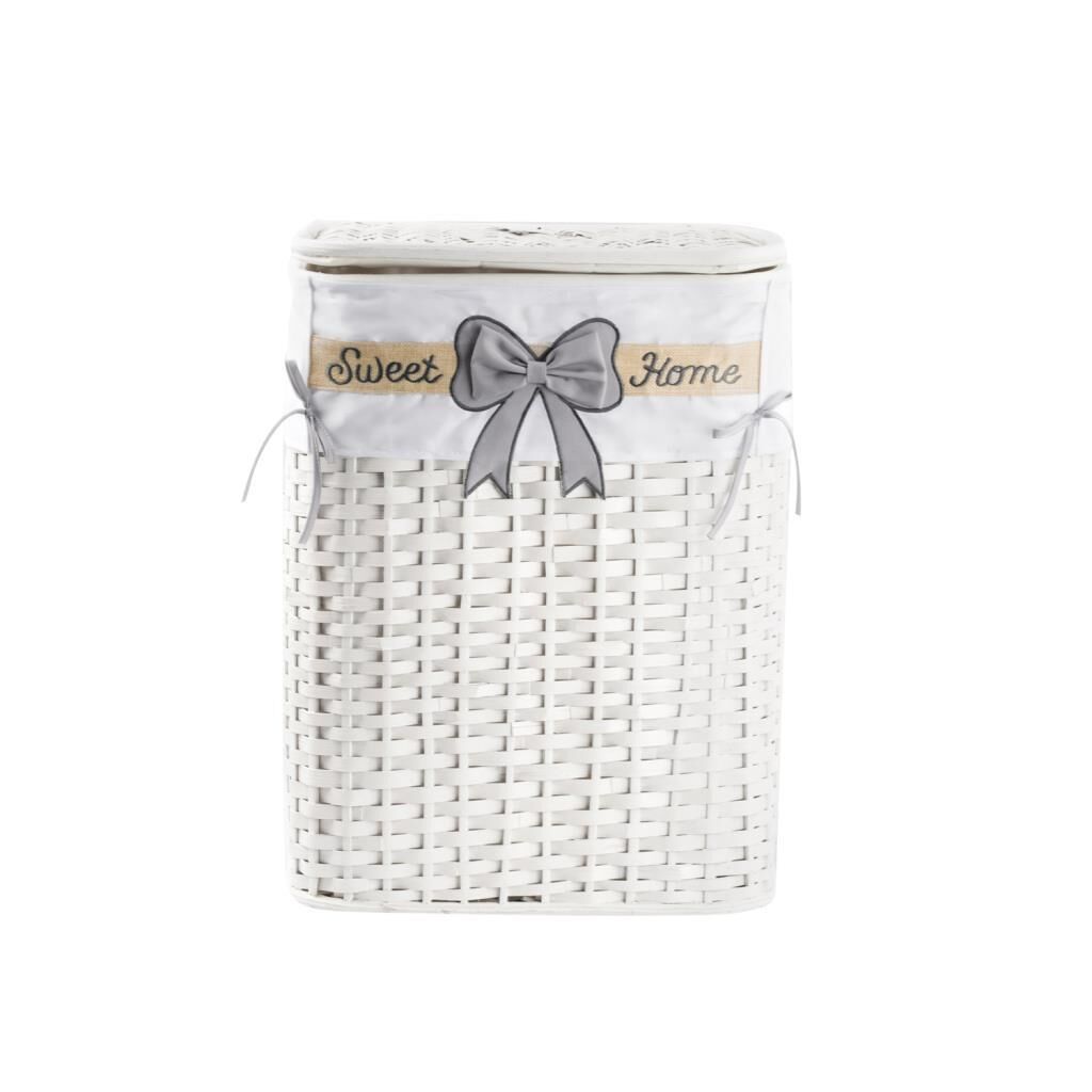 RATTAN BEYAZ ÇAMAŞIR SEPETİ 53CM