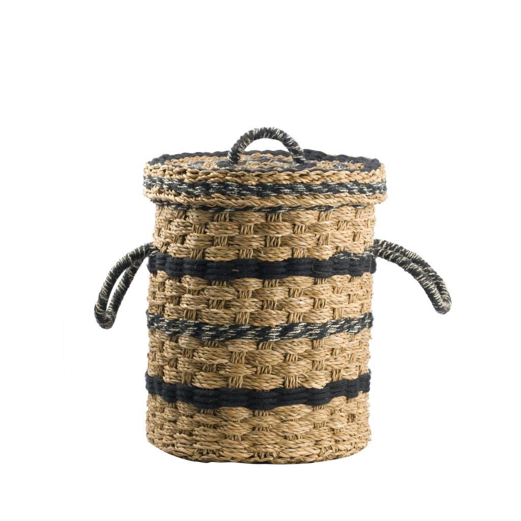 HASIR SİYAH ÇAMAŞIR SEPETİ 52CM