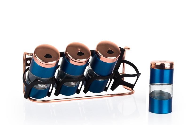 LACİVERT BAKIR 5 PARÇA BAHARAT SETİ