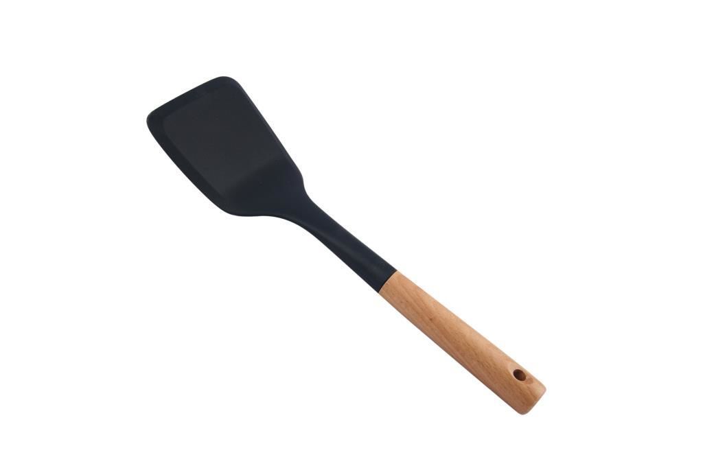 SİYAH AHŞAP SİLİKON SPATULA