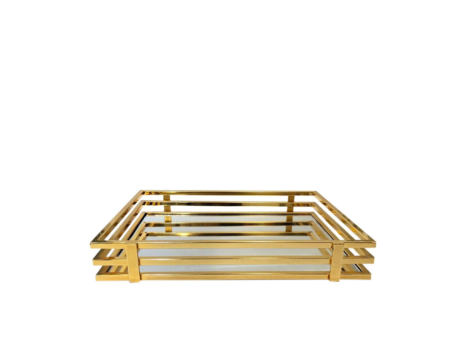 ÜÇ KATLI ALTIN TEPSİ 35cm
