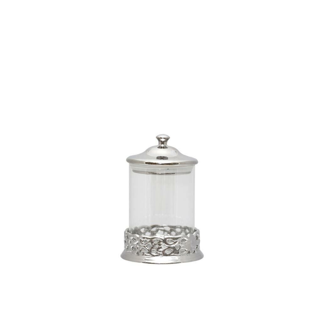 DESENLİ GÜMÜŞ KAVANOZ 29CM
