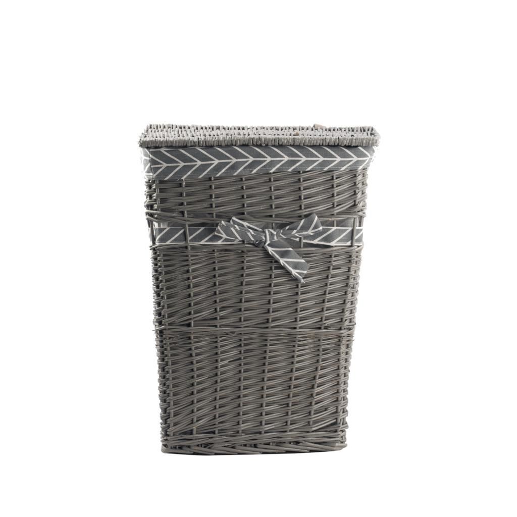 HASIR GRİ DİKDÖRTGEN ÇAMAŞIR SEPETİ 56CM
