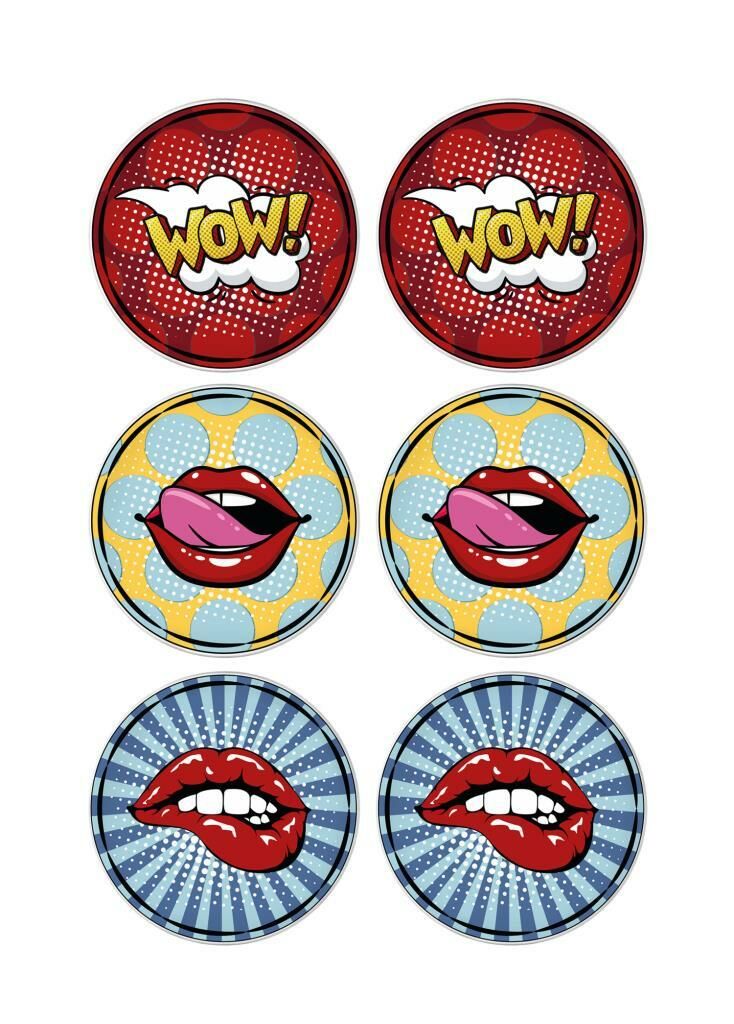 POPART LIPS 6'LI PASTA TABAK 19CM