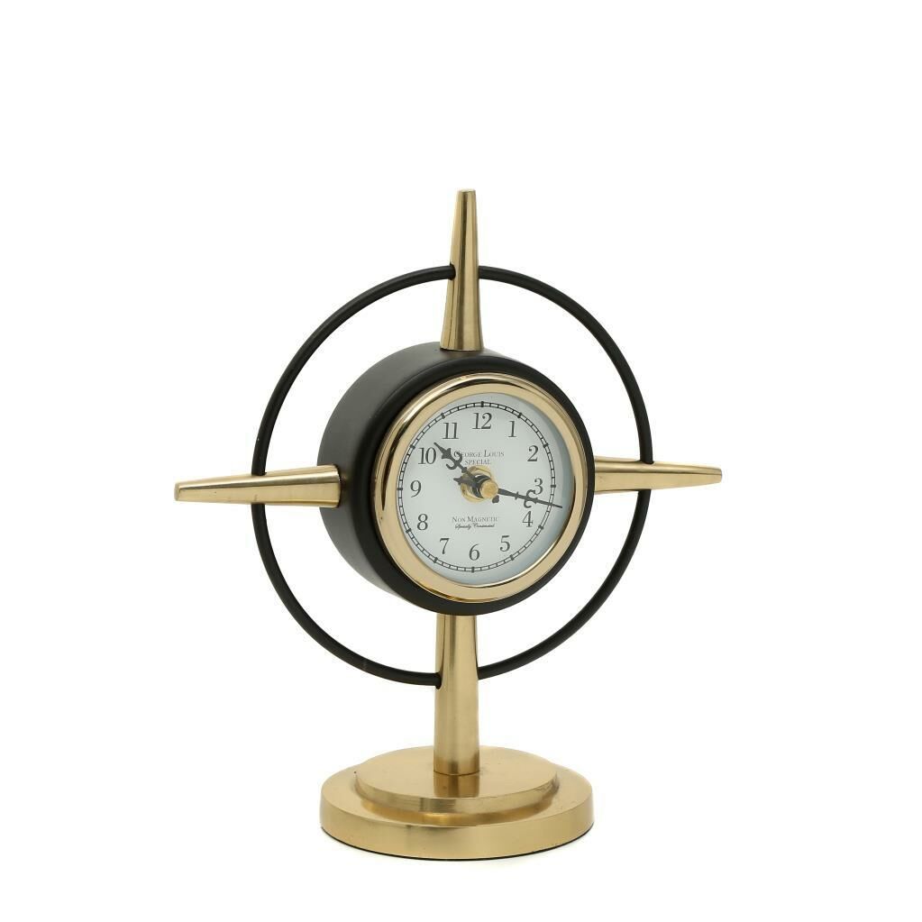 SİYAH ALTIN ANTİK MASA SAATİ 22CM