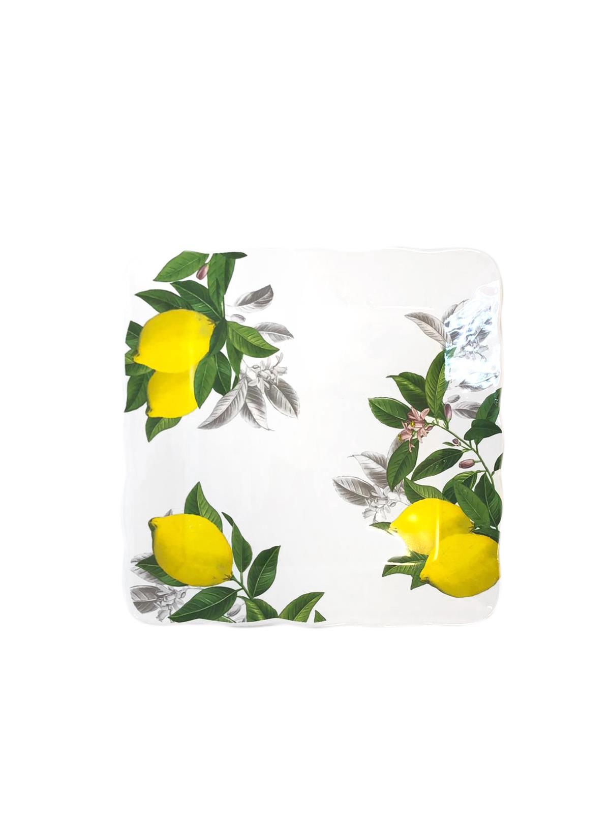 LİMON DESEN1 6'LI KARE SERVİS TABAK