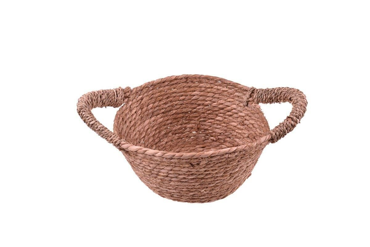 VİMİNİ - HASIR KULPLU SEPET 25CM