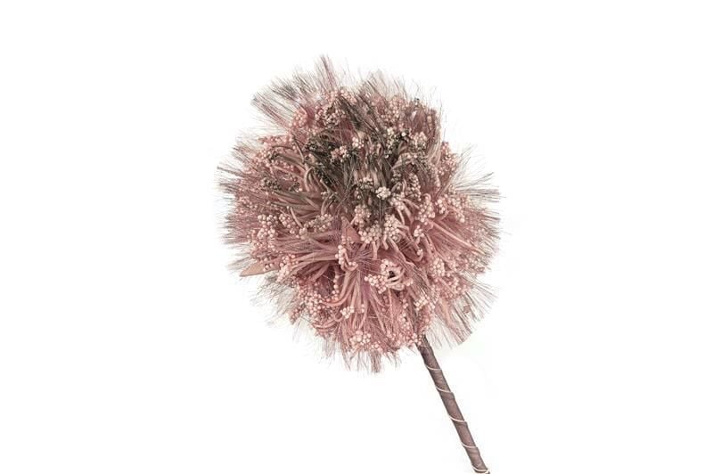 PEMBE BONCUKLU TÜY ÇİÇEK