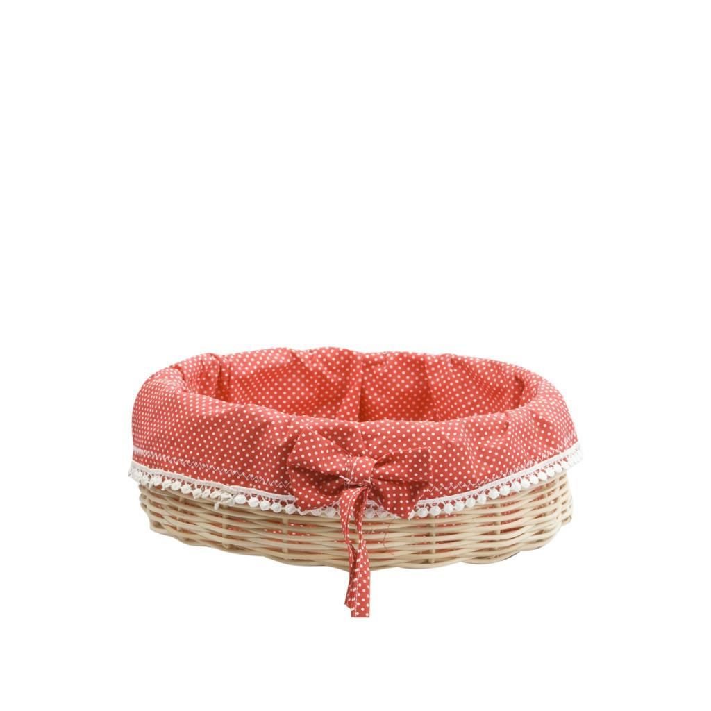HASIR KIRMIZI FİYONKLU SEPET 28CM