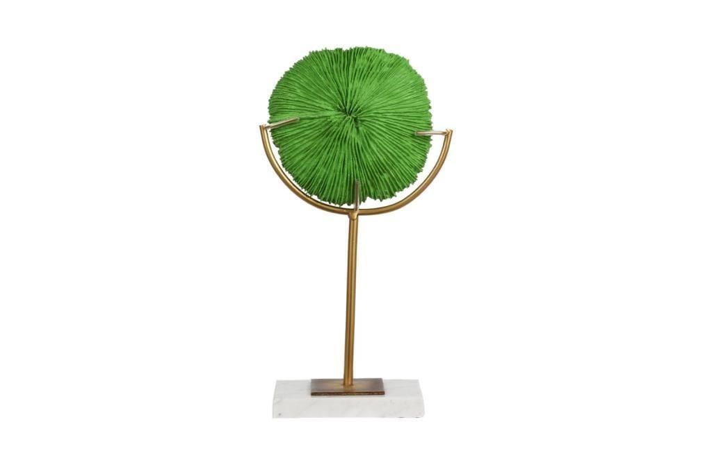 YEŞİL STANDLI MERCAN DEKOR 32CM