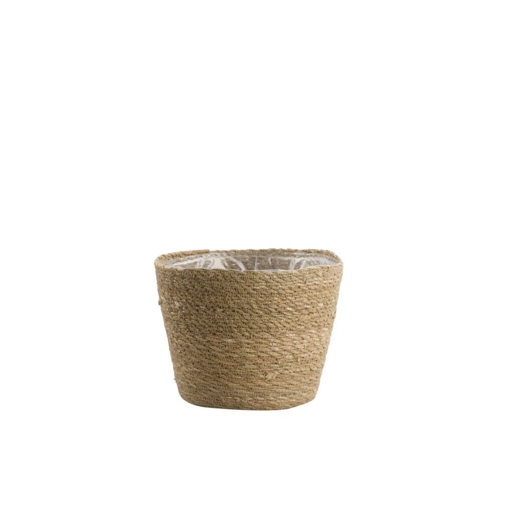 KONİK HASIR SEPET-SAKSI 23x18 CM
