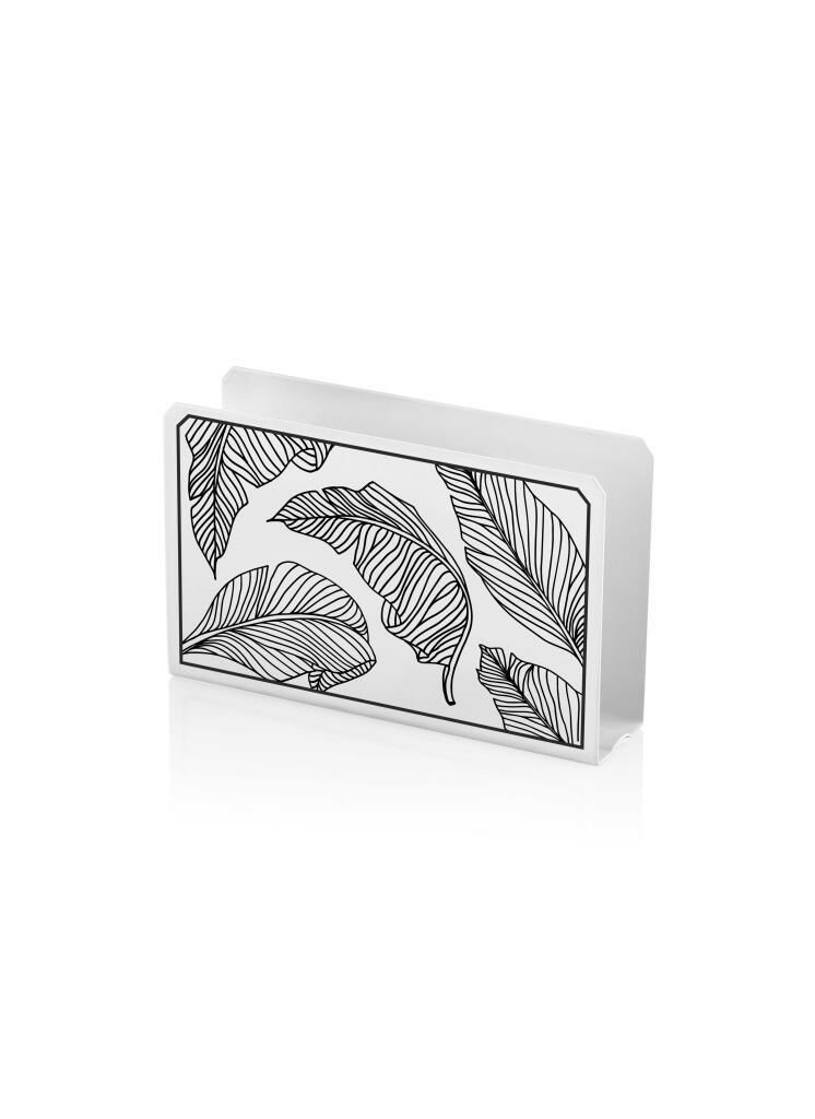 BEYAZ YAPRAK DESEN PEÇETELİK 13X8CM