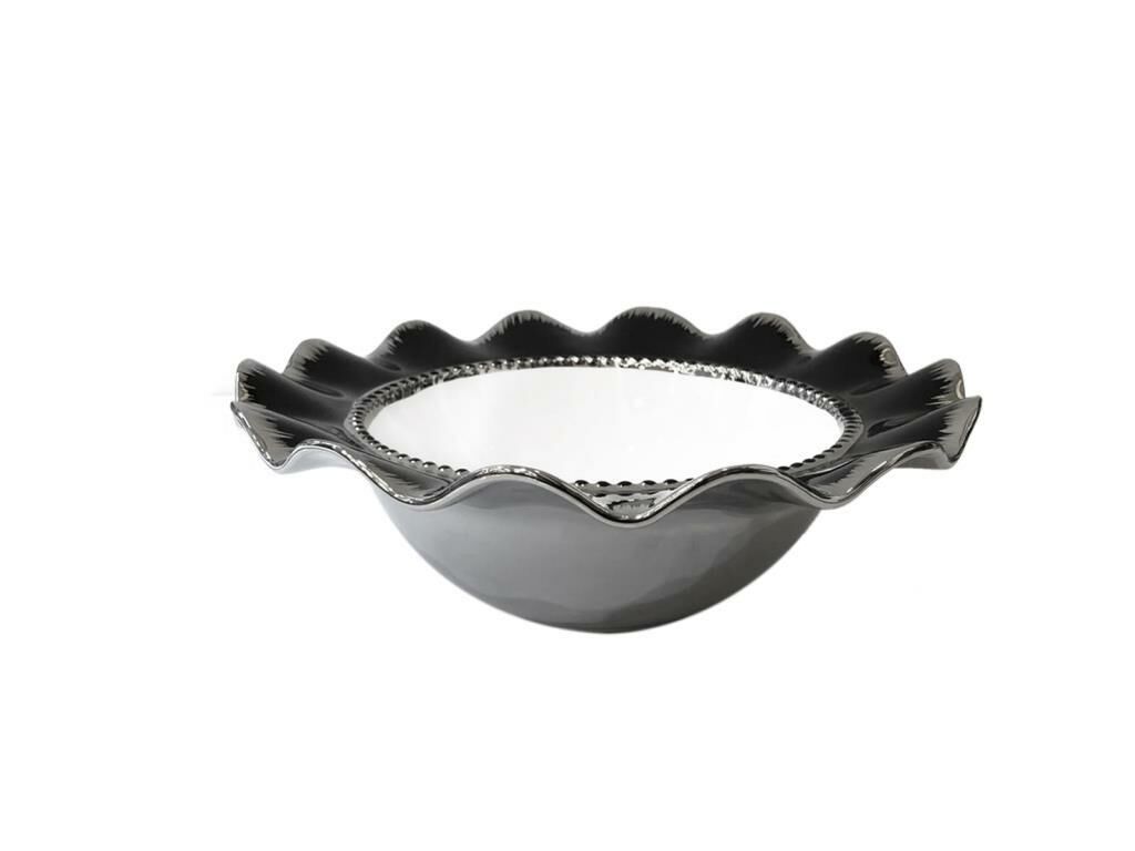SİYAH GÜMÜŞ AVANGARDE KASE 33CM