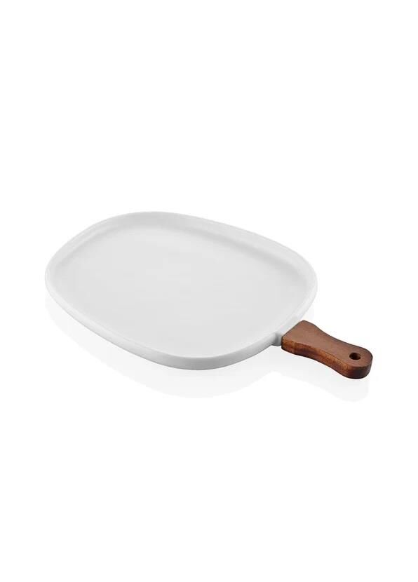 WOODY PORSELEN SERVİS/SUNUM TABAK 38X25CM