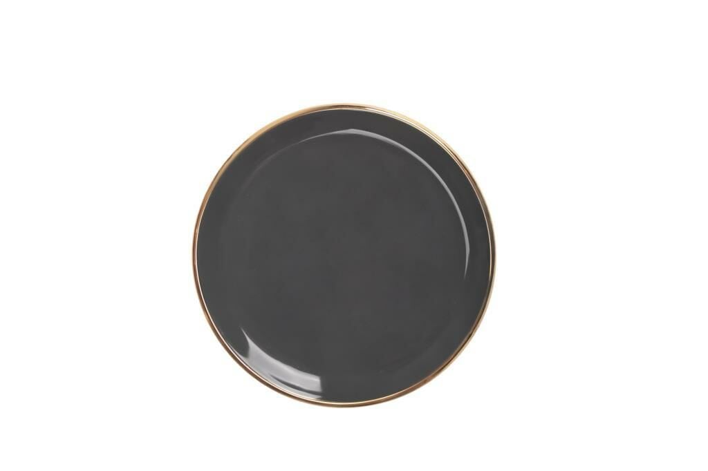 SOLID ANTRASİT ALTIN 6'LI PASTA TABAK 20CM