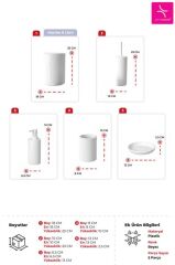 FLORES 5 PARÇA BANYO SETİ BEYAZ