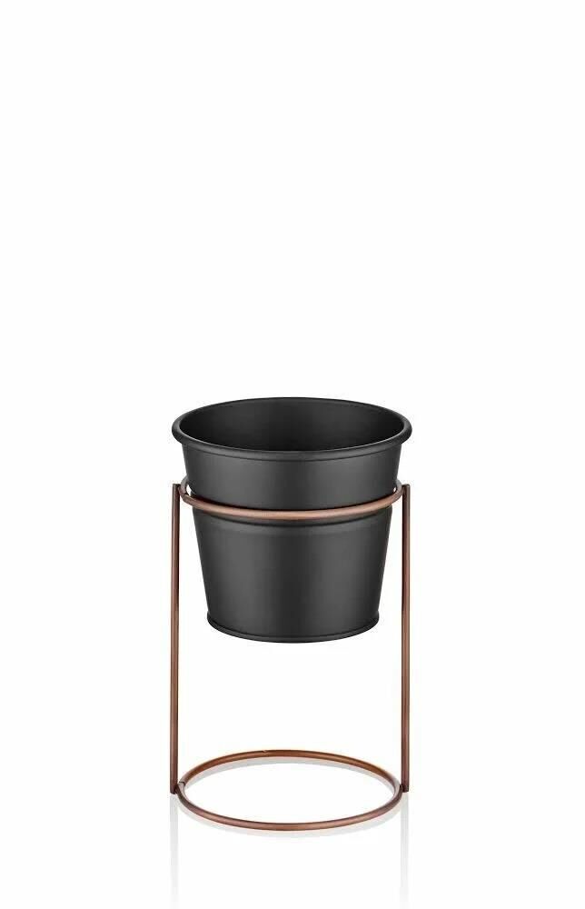 SİYAH AYAKLI ÇİÇEKLİK 29CM