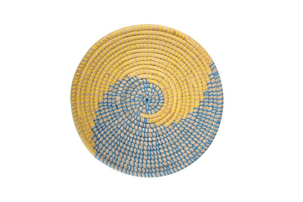 HASIR DUVAR DEKOR/TABAK SARI LACİVERT 40CM