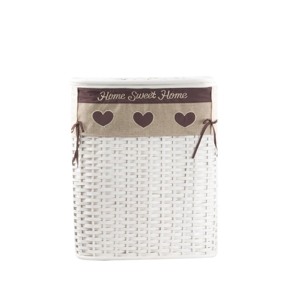 RATTAN BEYAZ ÇAMAŞIR SEPETİ 58CM