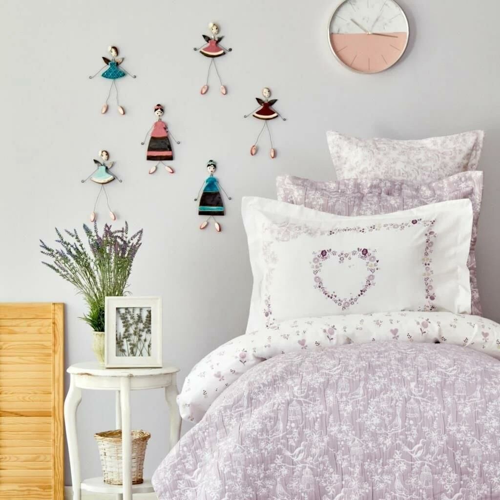 KARACA HOME BIRDY LİLA TEK KİŞİLİK YATAK ÖRTÜSÜ