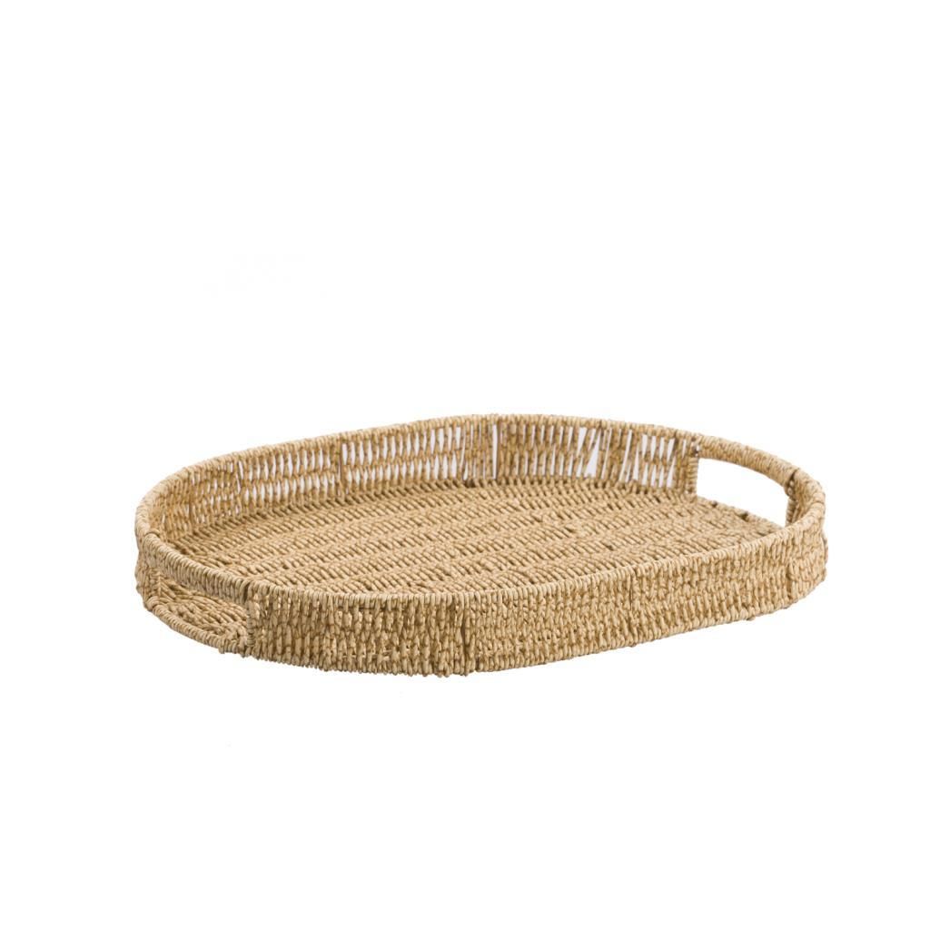 SENTETİK HASIR OVAL TEPSİ 40CM