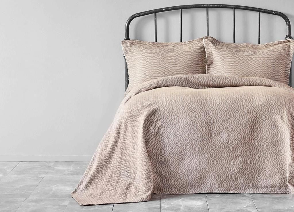 KARACA HOME BROOKS KAHVE ÇİFT KİŞİLİK YATAK ÖRTÜSÜ