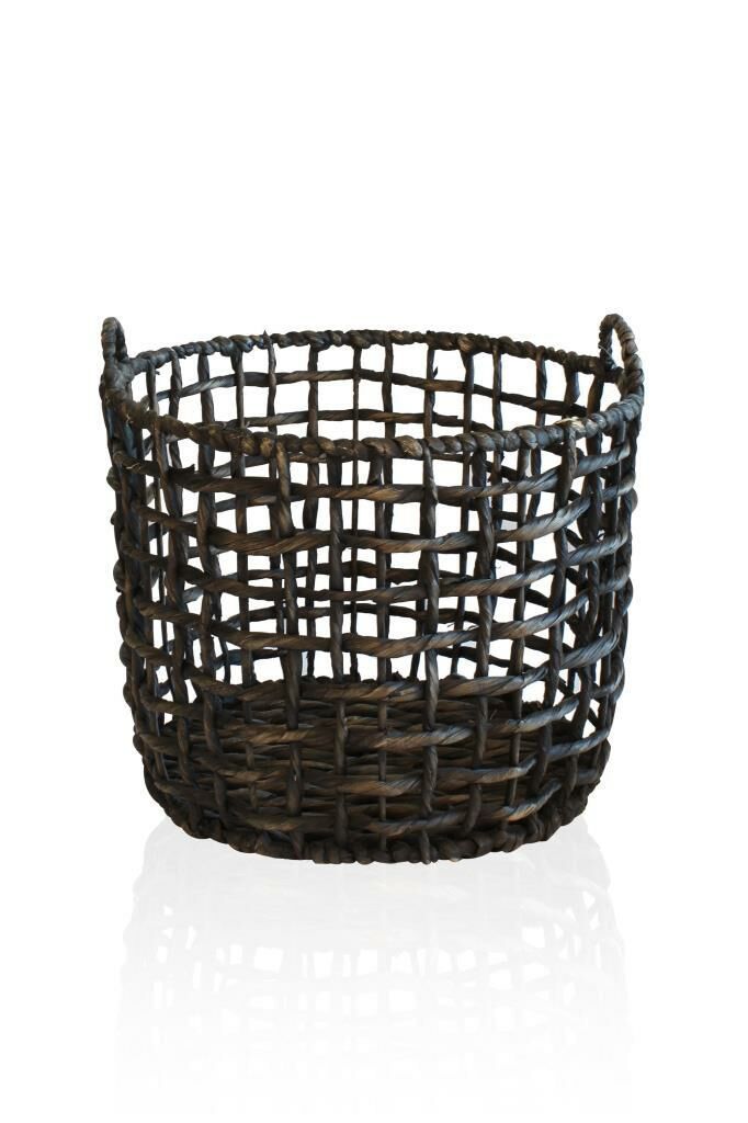 KAHVERENGİ RATTAN DEKORATİF SEPET 46X37CM