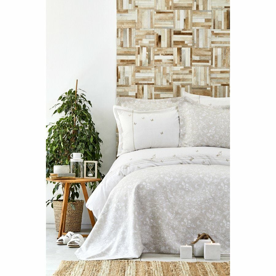 MARIPOSA GOLD ÇİFT KİŞİLİK RNF NEVRESİM&YATAK ÖRTÜSÜ SETİ