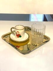 GOLD KARE 6'LI SUNUM TEPSİSİ 21CM