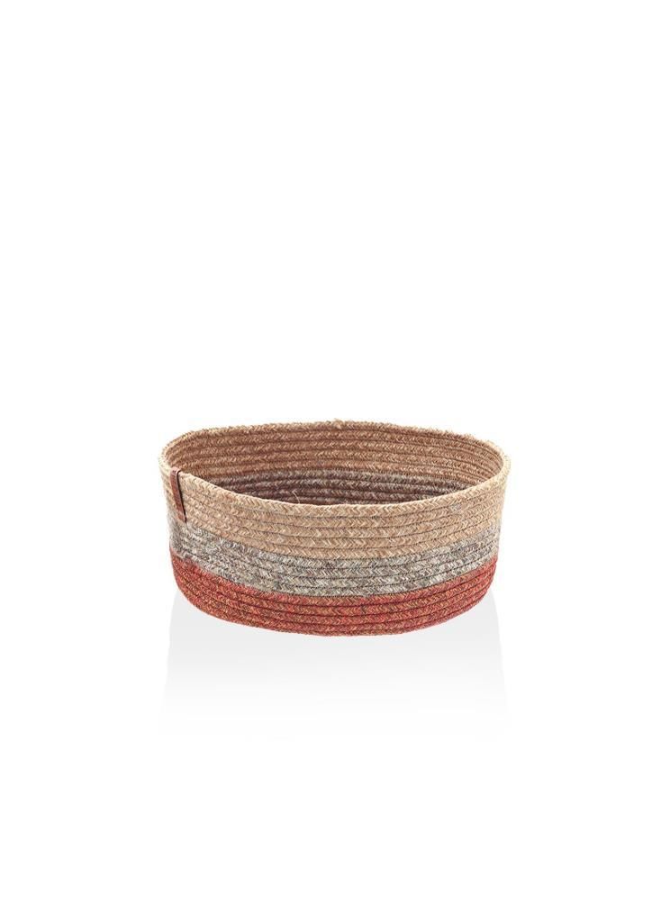 KİREMİT BAMBU JÜT OVAL SEPET 24X15X12CM