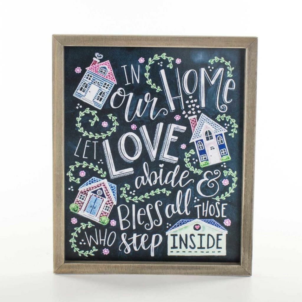 AHŞAP 'LOVE HOME' PANO