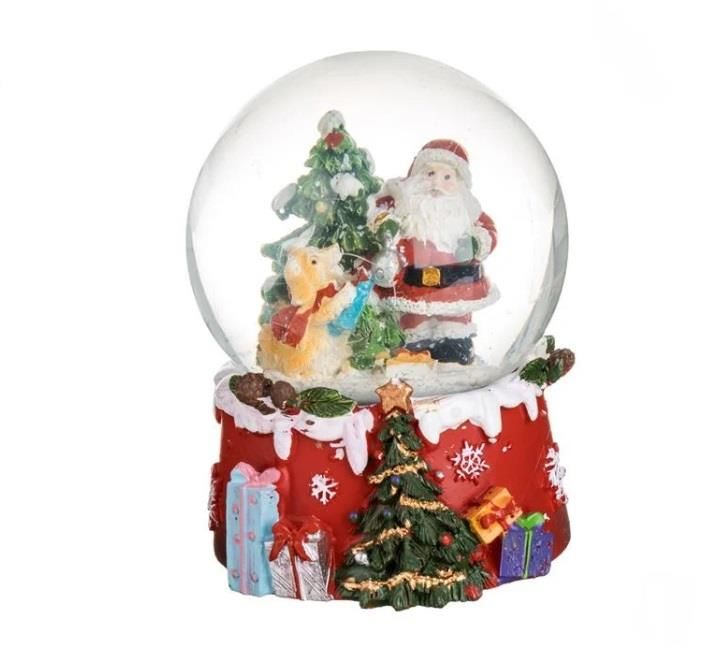 ÇAM AĞACI NOEL BABA KAR KÜRESİ 8CM