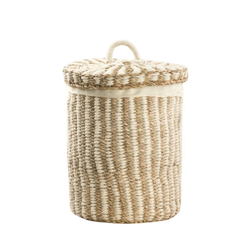 HASIR ÖRGÜ SEPET BEJ 50CM