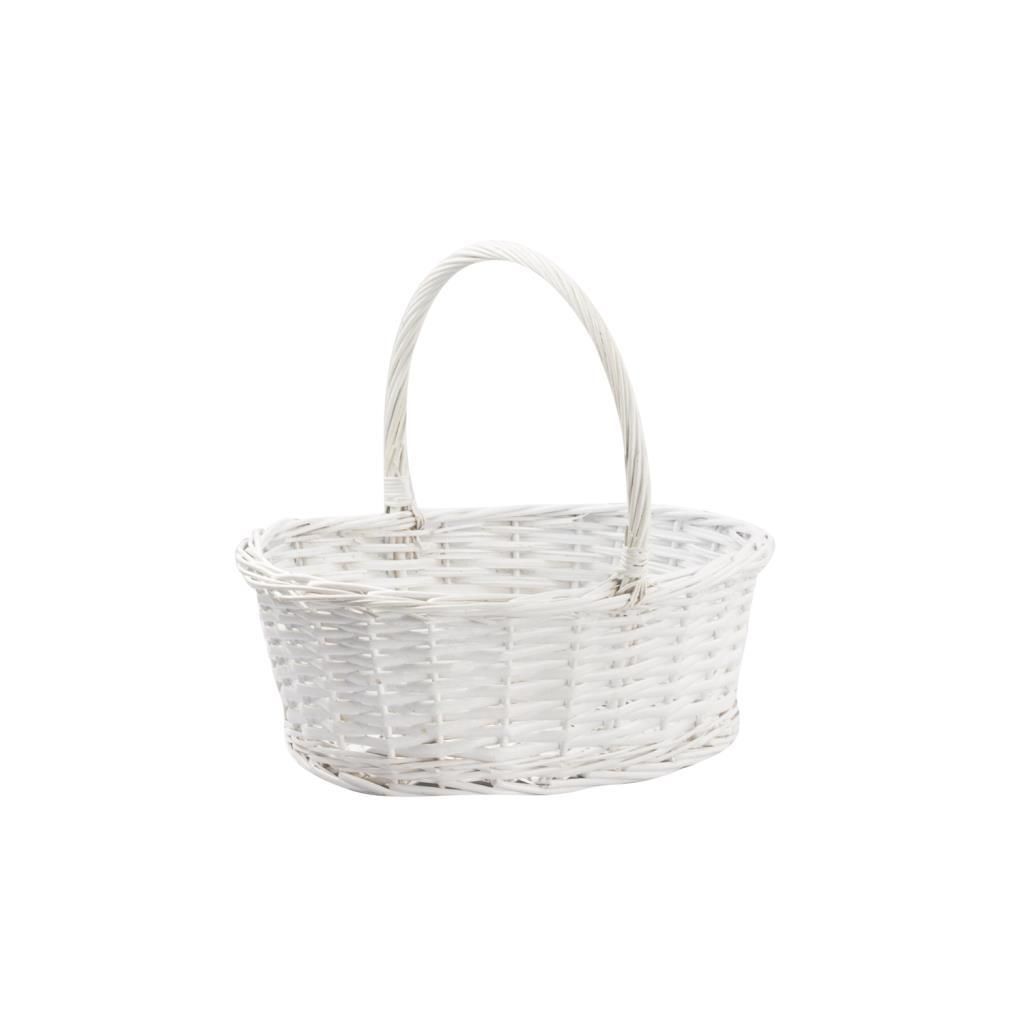 BEYAZ KULPLU SEPET 34CM