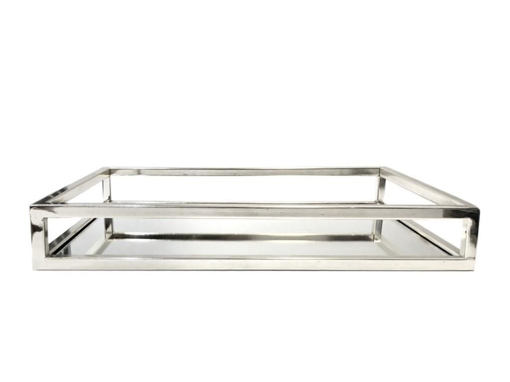 GÜMÜŞ DİKDÖRTGEN TEPSİ 39CM