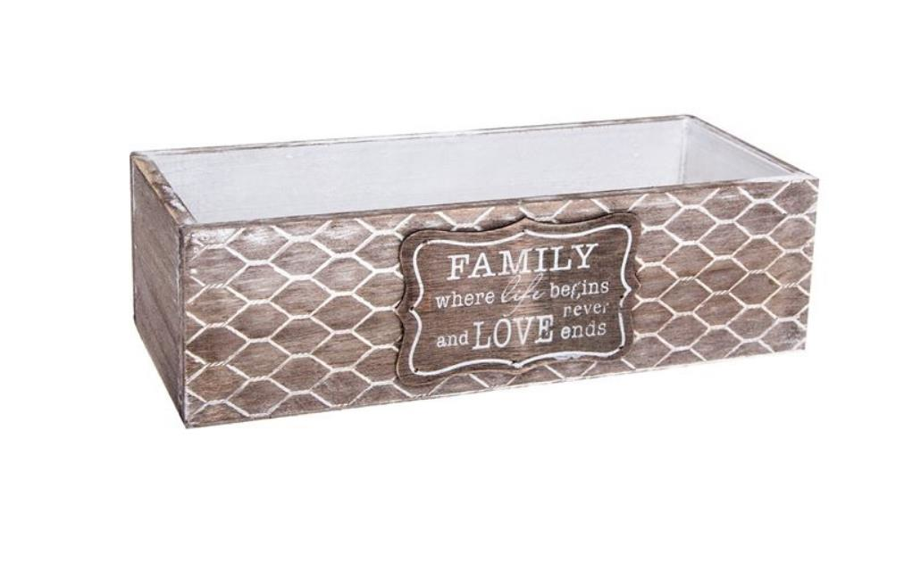 AHŞAP ESKİTME FAMILY KUTU 28X10X8