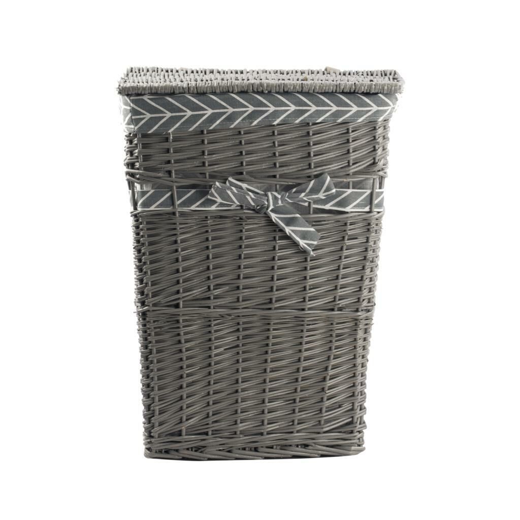 HASIR GRİ DİKDÖRTGEN ÇAMAŞIR SEPETİ 61CM