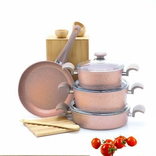 ROSE GRANİT 7 PARÇA TENCERE SETİ