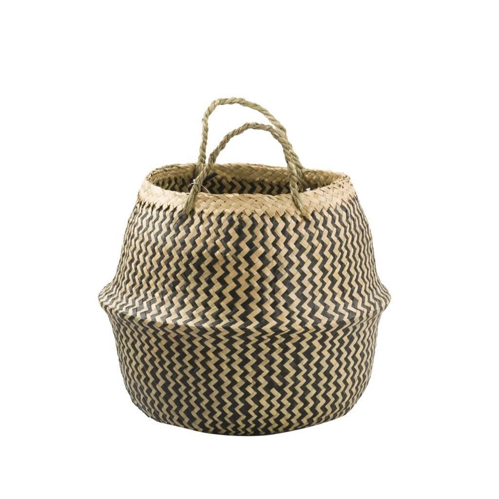 HASIR SİYAH DESEN1 SEPET 25X29CM