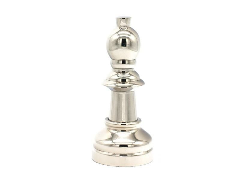 GÜMÜŞ METAL PİYON DEKOR 24CM