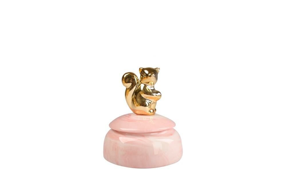 PEMBE ALTIN SİNCAP FİGÜRLÜ KUTU/DEKOR