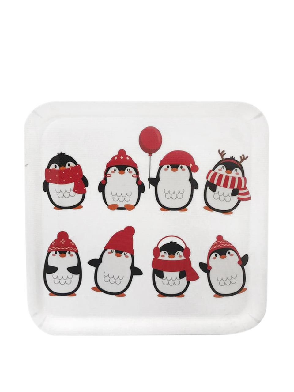 THE HAPPY PENGUİNS KARE TEPSİ 23CM