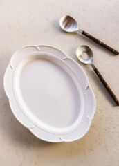 GRANDE BEYAZ SERVİS TABAK 41X31CM