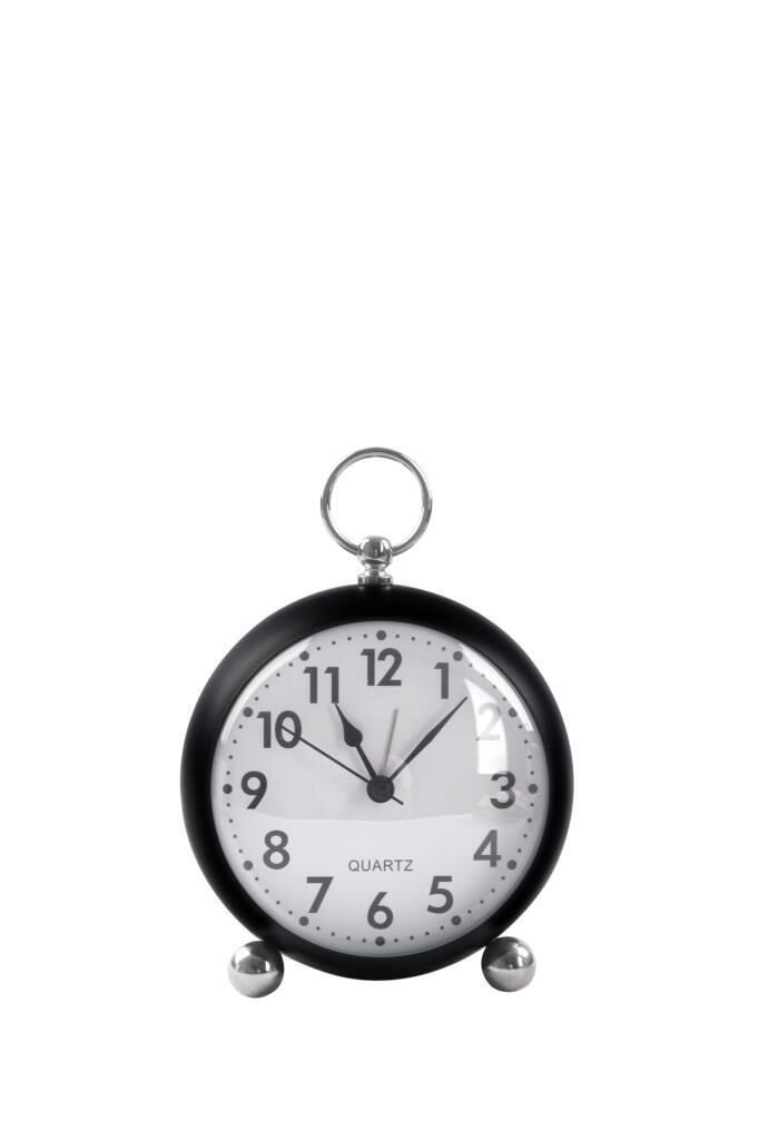 SİYAH METAL ÇALAR SAAT 15CM
