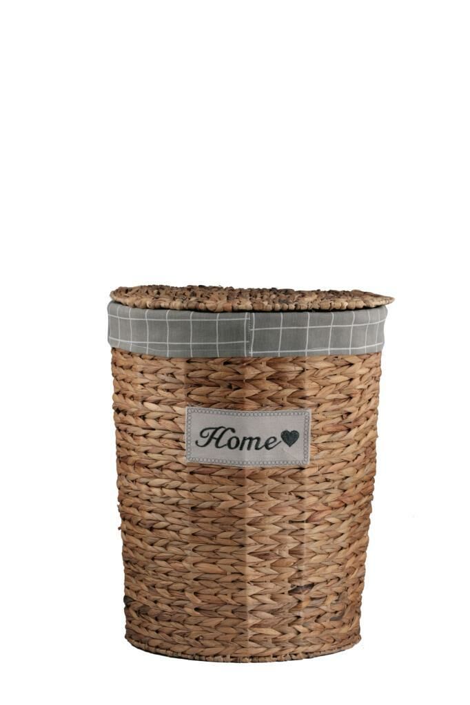 HASIR AÇIK KAHVE OVAL ÇAMAŞIR SEPETİ 53CM