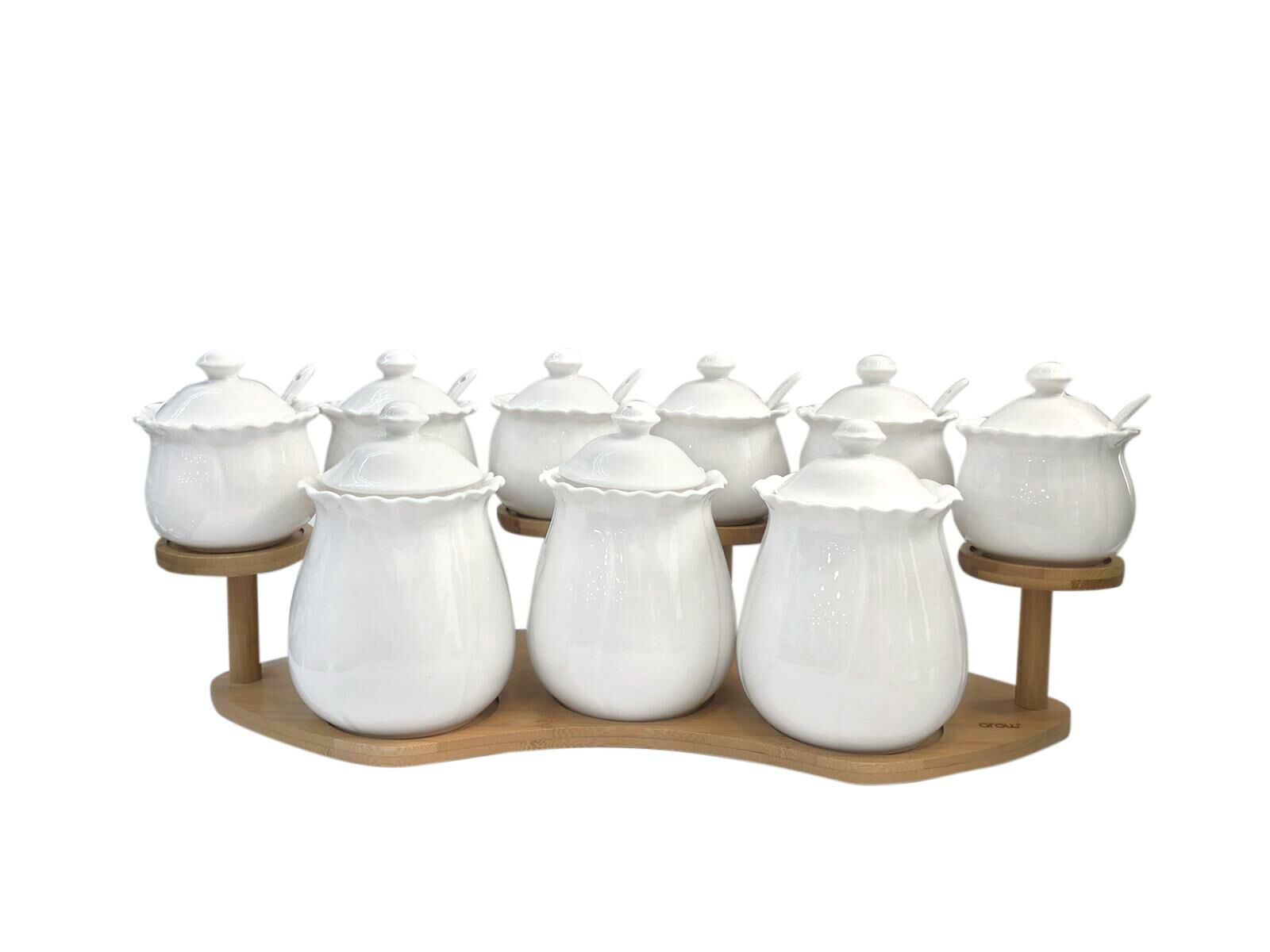 PORSELEN BAMBU 9 PARÇA BAHARAT SETİ