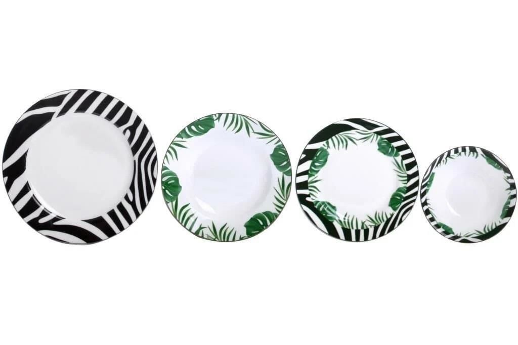 ZEBRA TROPİK 4 KİŞİLİK 16 PARÇA YEMEK TAKIMI
