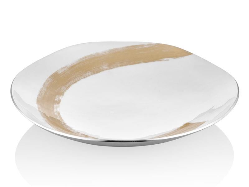BEYAZ ALTIN DEKORATİF TABAK 50CM